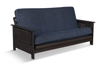 Borden Futon w/Side Table With Taber Indigo Cover