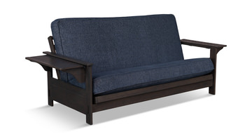 Borden Futon w/Side Table With Taber Indigo Cover