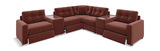 ModularOne 7 Piece Sectional With 3 Power Reclining Chairs - Merlot thumbnail 1