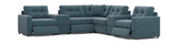 ModularOne 7 Piece Sectional With 3 Power Reclining Chairs - Teal thumbnail 2