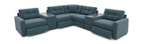 ModularOne 7 Piece Sectional With 3 Power Reclining Chairs - Teal thumbnail 1