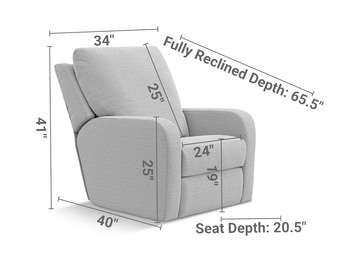 Parker Power Recliner - Denim