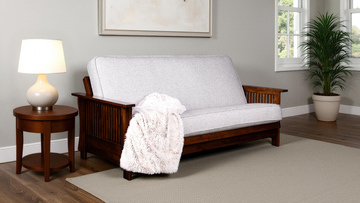Baxter Mission Futon With Natural Beauty Cloud Cover
