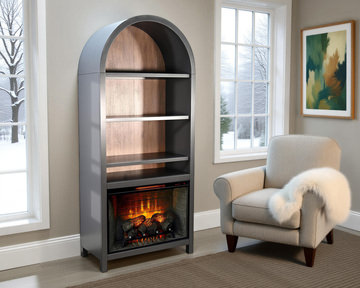 Chill Arch Electric Fireplace Mantel Bookcase