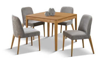 Danika 39″ Square Dining Table With 4 Side Chairs