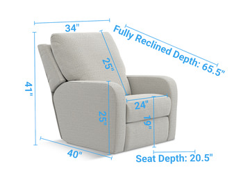 Parker Power Gliding Recliner - Pebble 