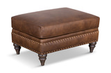 Winslow Leather Ottoman thumbnail 1