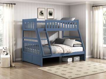 Atlantis Twin/Full Bunk With Ladder - Blue