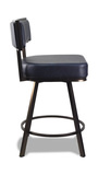 Zenith 24″ Navy Swivel Counter Stool thumbnail 3