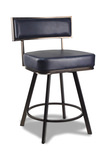 Zenith 24″ Navy Swivel Counter Stool thumbnail 1