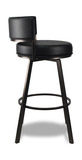 Liam 30″ Black Swivel Bar Stool thumbnail 3