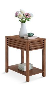 Celeste Chairside Table - Brown Oak