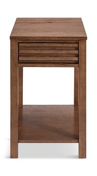 Celeste Chairside Table - Brown Oak