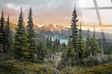 Tranquil Peaks Glass Art