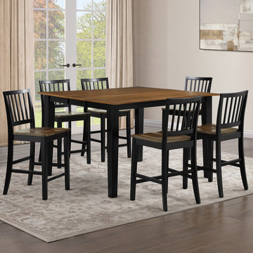Janice Counter Dining Table With 6 Counter Stools