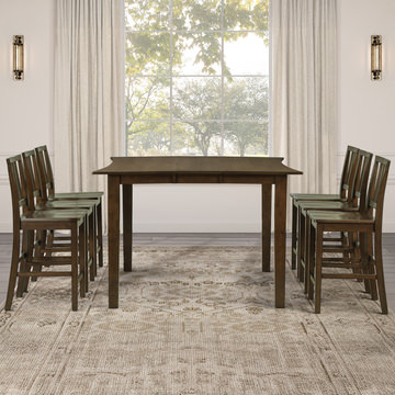 Janice Counter Dining Table With 6 Counter Stools