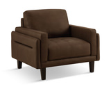 Whinny Leather Chair - Brown thumbnail 1