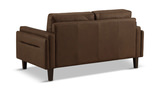 Whinny Leather Loveseat - Brown thumbnail 3