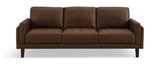 Whinny Leather Sofa - Brown thumbnail 1
