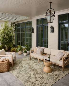 Saylor Ivory/Stone Indoor/Outdoor Area Rug - 5′0″ X 7′7″