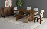 Brisbaine Dining Table With 4 Chairs And Bench thumbnail 2