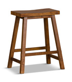 Medina 24″ Saddle Counter Stool - Tobacco thumbnail 1