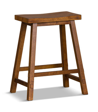 Medina 24″ Saddle Counter Stool - Tobacco