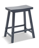 Medina 24″ Saddle Counter Stool - Navy thumbnail 1