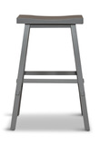 Medina 30″ Saddle Bar Stool - Gray thumbnail 2