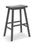Medina 24″ Saddle Counter Stool - Gray thumbnail 1