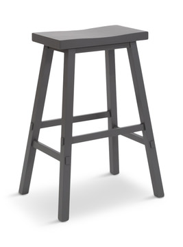 Medina 24″ Saddle Counter Stool - Gray