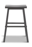 Medina 24″ Saddle Counter Stool - Gray thumbnail 2