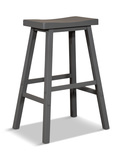 Medina 30″ Saddle Bar Stool - Gray thumbnail 1