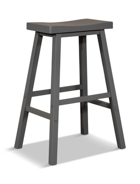 Medina 30″ Saddle Bar Stool - Gray