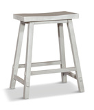 Medina 24″ Saddle Counter Stool - White thumbnail 1