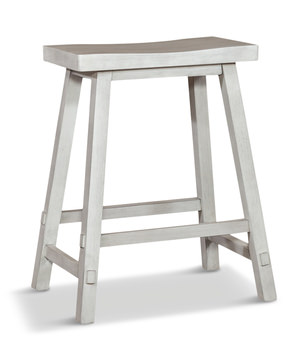 Medina 24″ Saddle Counter Stool - White