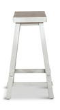 Medina 24″ Saddle Counter Stool - White thumbnail 3
