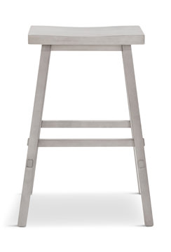 Medina 30″ Saddle Bar Stool - White