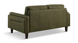 Whinny Leather Loveseat - Olive Green thumbnail 3