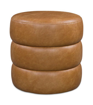 Vaughn Swivel Ottoman - Caramel