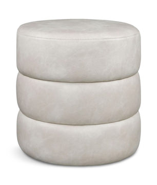 Vaughn Swivel Ottoman - Bone