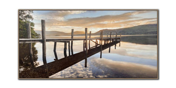 Sunset Reflections Framed Canvas