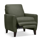 Trifle Leather Push Back Recliner - Moss Green thumbnail 5