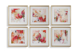 Fresh Start Red Abstract Prints Set/6 thumbnail 1