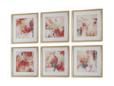Fresh Start Red Abstract Prints Set/6 thumbnail 4
