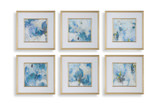 Fresh Start Blue Abstract Prints Set/6 thumbnail 1