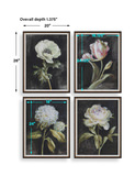 Florals On Black Framed Prints Set/4 thumbnail 3