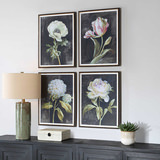 Florals On Black Framed Prints Set/4 thumbnail 8