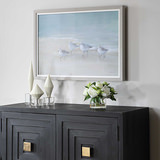 Tranquil Shorebirds On The Sand Framed Print thumbnail 7