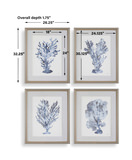 Shibori Coral Framed Prints Set/4 thumbnail 3